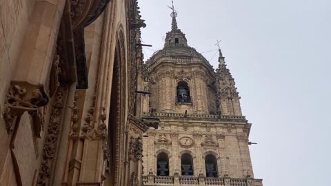 &Aacute;ngel Rufino de Haro, soltando una paloma en Salamanca