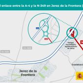 Adjudicada por 320.562 euros la rehabilitación de firme del enlace entre la A-4 y la N-349, en Jerez