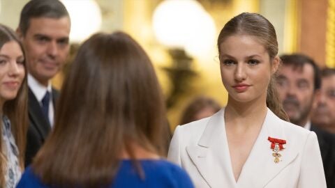 La princesa Leonor en el momento de su jura de la Constituci&oacute;n 