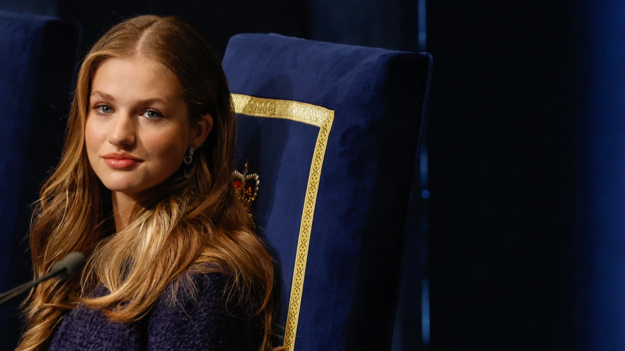 La princesa de Asturias, Leonor de Borbón, el 20 de octubre de 2023, durante la 43º edición de los Premios Princesa de Asturias, en el Teatro Campoamor de Oviedo.