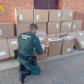 Cajetillas de tabaco interceptadas por la Guardia Civil en la A-4 Cajetillas de tabaco interceptadas por la Guardia Civil en la A-4