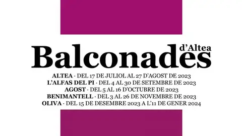 Balconades 2023 Balconades 2023