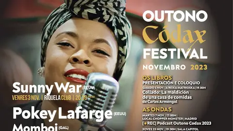 Outono Codax Festival 2023 Cartaz do programa do festival