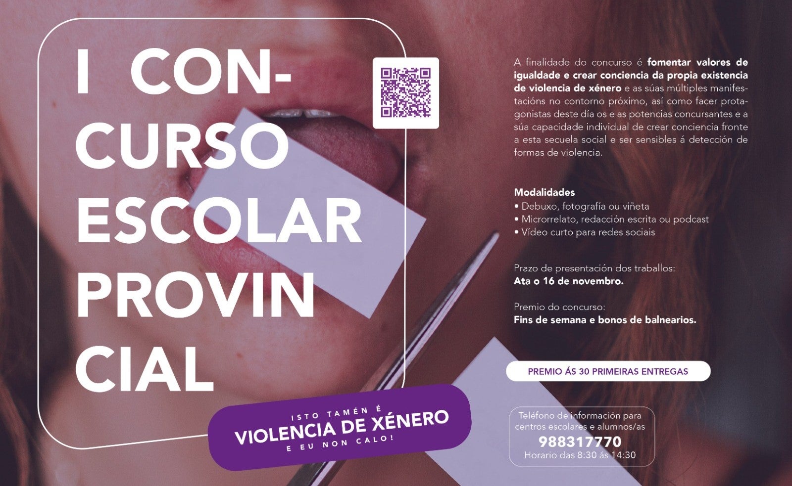 I Concurso Provincial contra a Violencia de Xénero para escolares I Concurso Provincial contra a Violencia de Xénero para escolares
