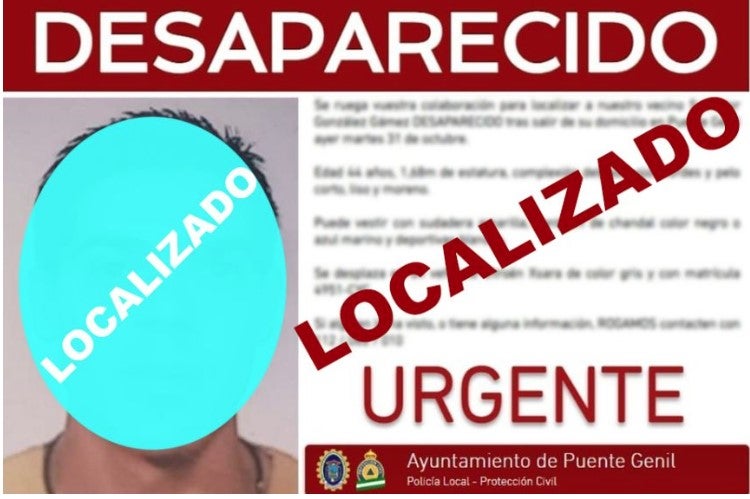 Aparece sano y salvo el vecino de Puente Genil Aparece sano y salvo el vecino de Puente Genil