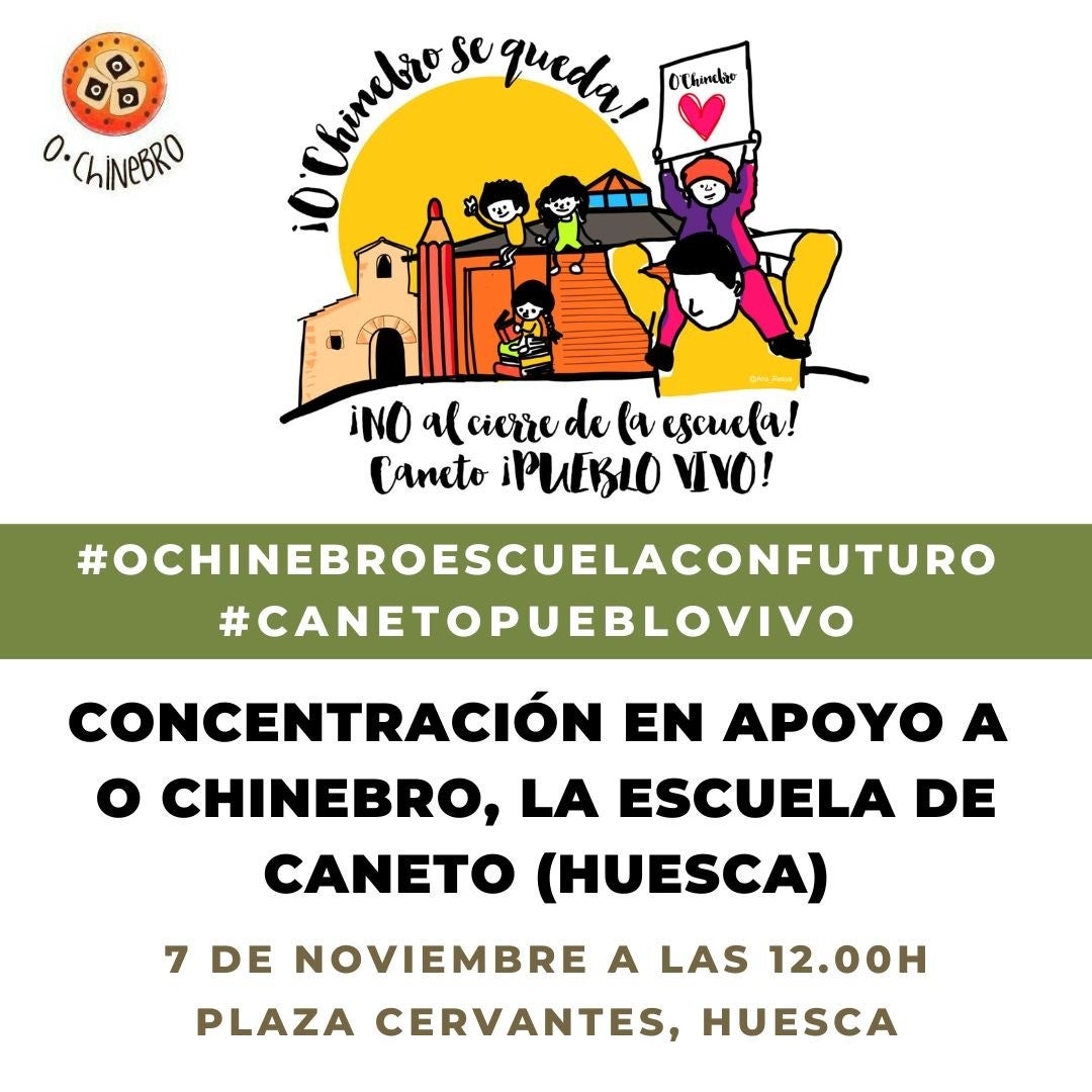 Los vecinos de la localidad oscense de Caneto salen a la calle para defender su escuela Los vecinos de la localidad oscense de Caneto salen a la calle para defender su escuela