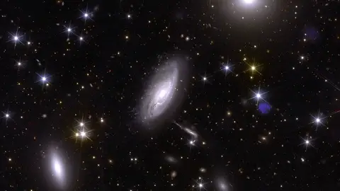 Detalle del cúmulo de galaxias de Perseo Detalle del cúmulo de galaxias de Perseo