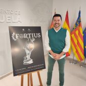 Víctor Sigüenza, concejal de Deportes en el Ayuntamiento de Orihuela, durante la presentación de los 'Premios Fortius'