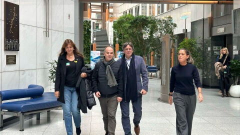 Carles Puigdemont, Laura Borr&agrave;s, Jordi Turull y M&iacute;riam Nogueras
