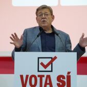 El secretario general del PSPV-PSOE, Ximo Puig, interviene durante un acto de los socialistas.