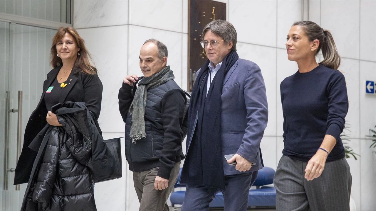 Laura Borràs, Jordi Turull, Carles Puigdemont y Miriam Nogueras.