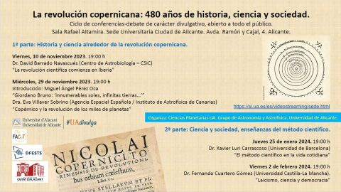 El cartel de las jornadas sobre Nicol&aacute;s Cop&eacute;rnico