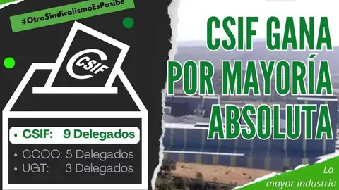 CSIF gana las elecciones sindicales en Siderúrgica Balboa CSIF gana las elecciones sindicales en Siderúrgica Balboa