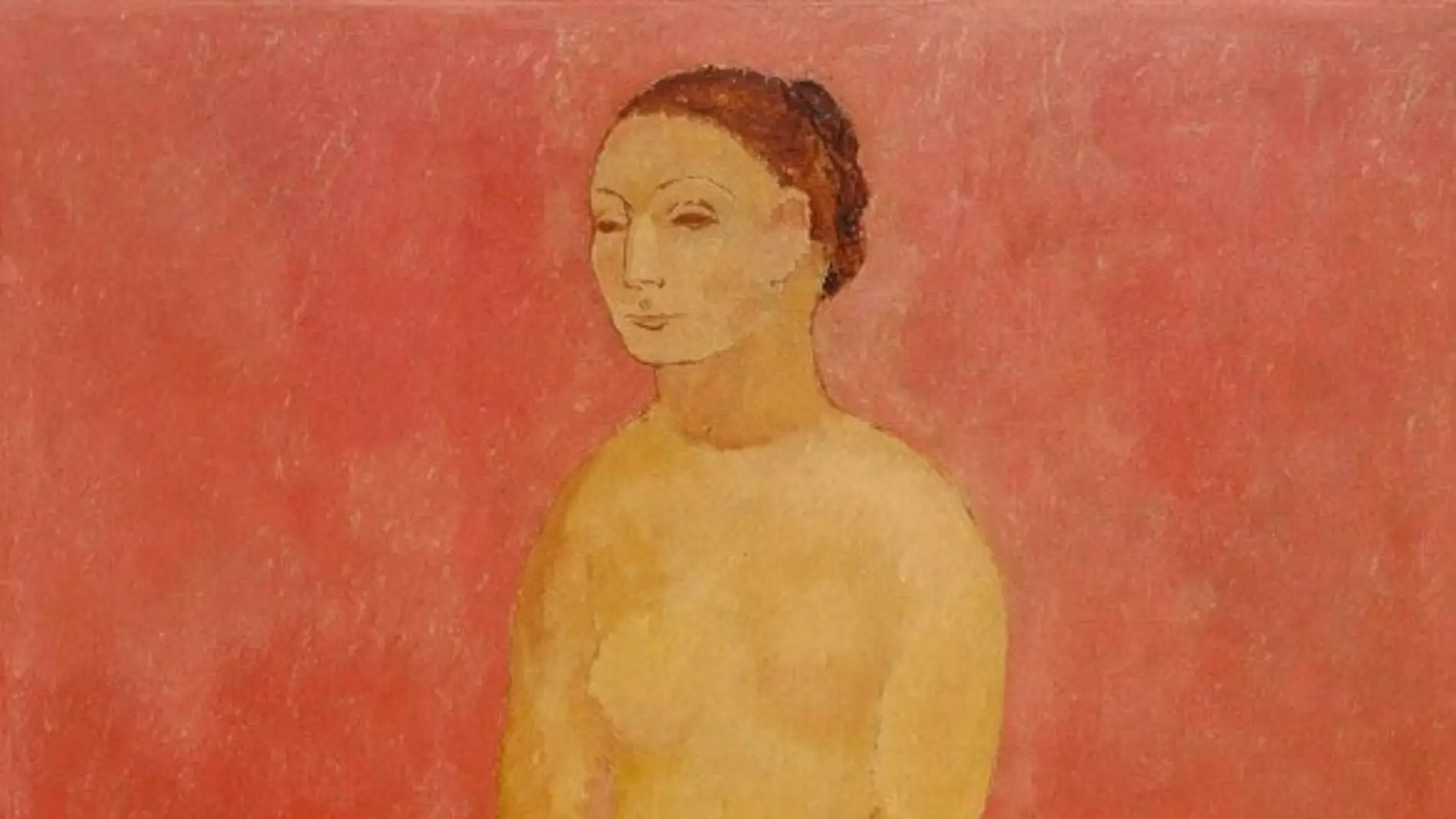 Pablo Picasso. Desnudo con manos juntas, 1906