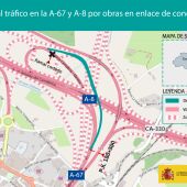 Las obras del Nudo de Torrelavega afectarán al tráfico en las autovías A-67 y A-8 durante los próximos 4 meses