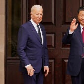 Biden y Xi Jinping en su encuentro.