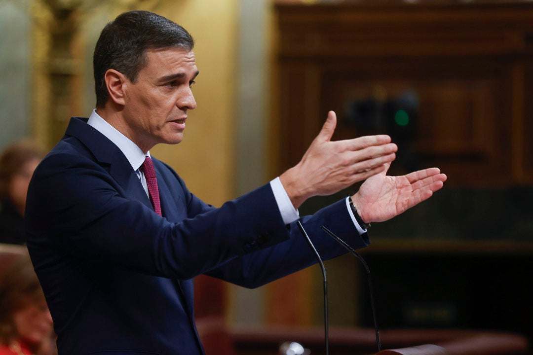Pedro Sánchez justifica la amnistía culpando al PP: "Su receta condujo al desastre en Cataluña" Pedro Sánchez justifica la amnistía culpando al PP: "Su receta condujo al desastre en Cataluña"