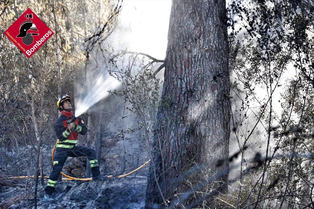 Los bomberos de Alicante han controlado el incendio forestal de Ràfol d'Almunia Los bomberos de Alicante han controlado el incendio forestal de Ràfol d'Almunia