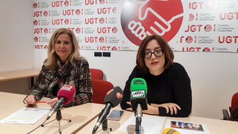 Eva Cabañas y Alfonsi Álvarez en la rueda de prensa