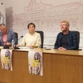 Presentación del Festival Urogallo, Isidoro Martínez, Elena Aguado y Manuel Ortega.