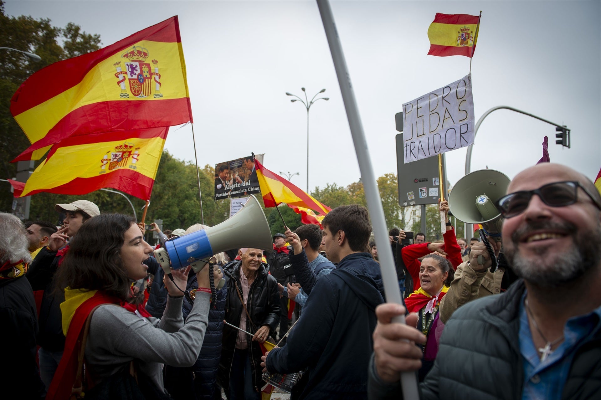 Calles cortadas en Madrid por la manifestación contra la amnistía del 18N Calles cortadas en Madrid por la manifestación contra la amnistía del 18N