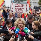 La expresidenta de la Comunidad de Madrid, Esperanza Aguirre, en una imagen de archivo durante una manifestación