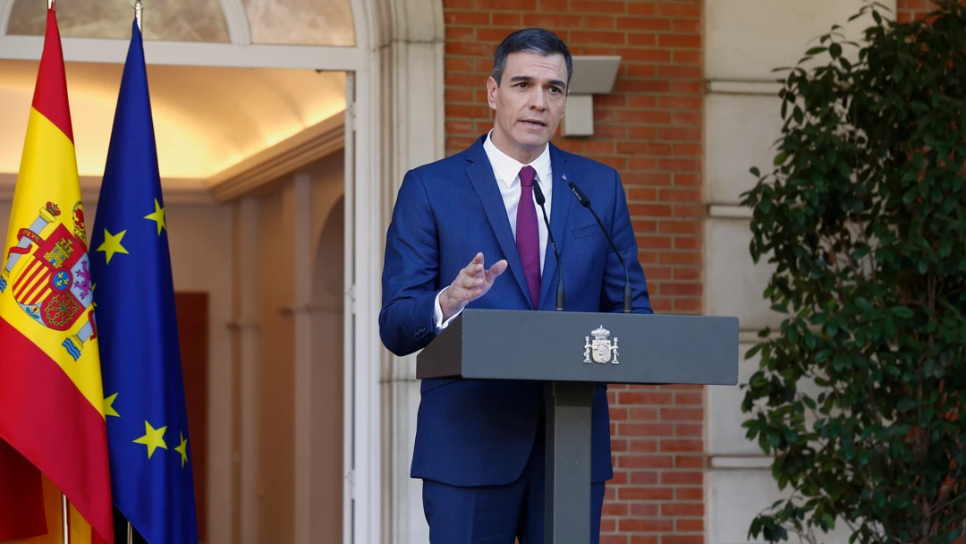 El presidente del Gobierno, Pedro Sánchez, durante su comparecencia en Moncloa El presidente del Gobierno, Pedro Sánchez, durante su comparecencia en Moncloa/ EFE/ José Manuel Álvarez