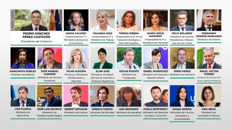 Imagen de los nuevos ministros del Gobierno de Pedro S&aacute;nchez