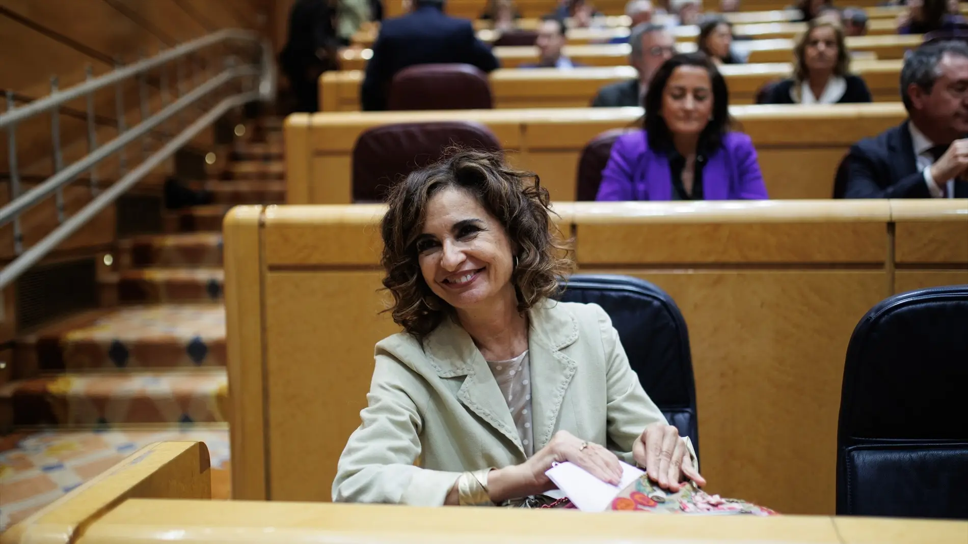 La ministra de Hacienda en funciones y vicesecretaria general del PSOE, María Jesús Montero.