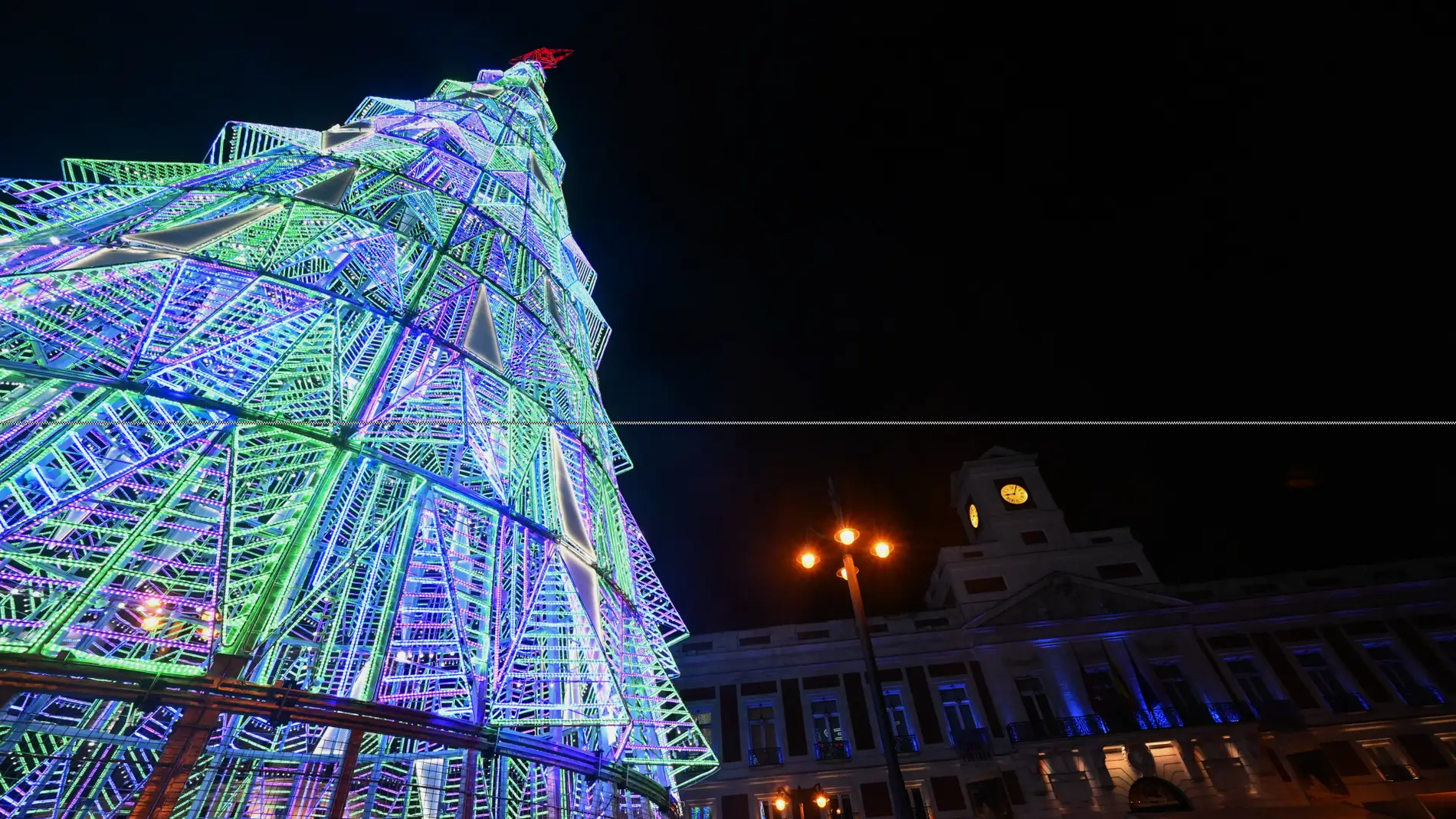 Imagen del árbol de Navidad de la ciudad de Madrid