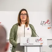 Esther Padilla durante la rueda de prensa Esther Padilla durante la rueda de prensa