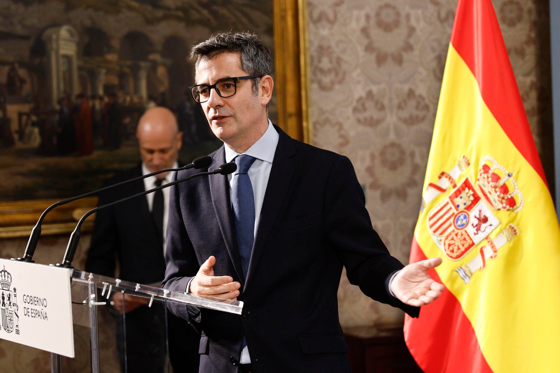 Bolaños se reúne con el presidente del CGPJ con la amnistía y la renovación del órgano de fondo Bolaños se reúne con el presidente del CGPJ con la amnistía y la renovación del órgano de fondo