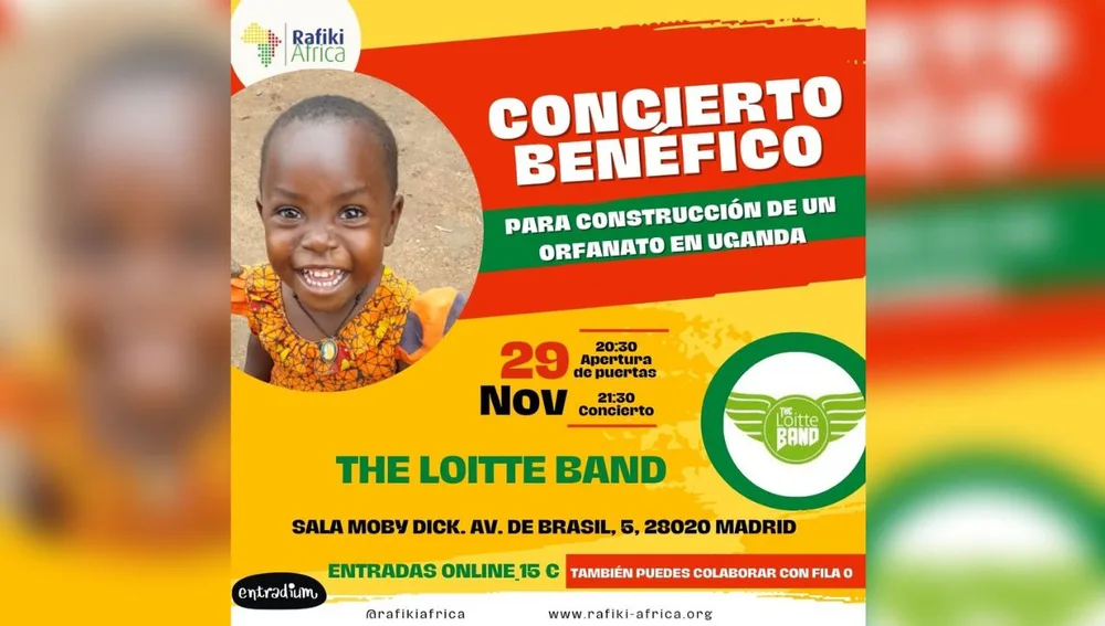Cartel del concierto benéfico para la construcción de un orfanato