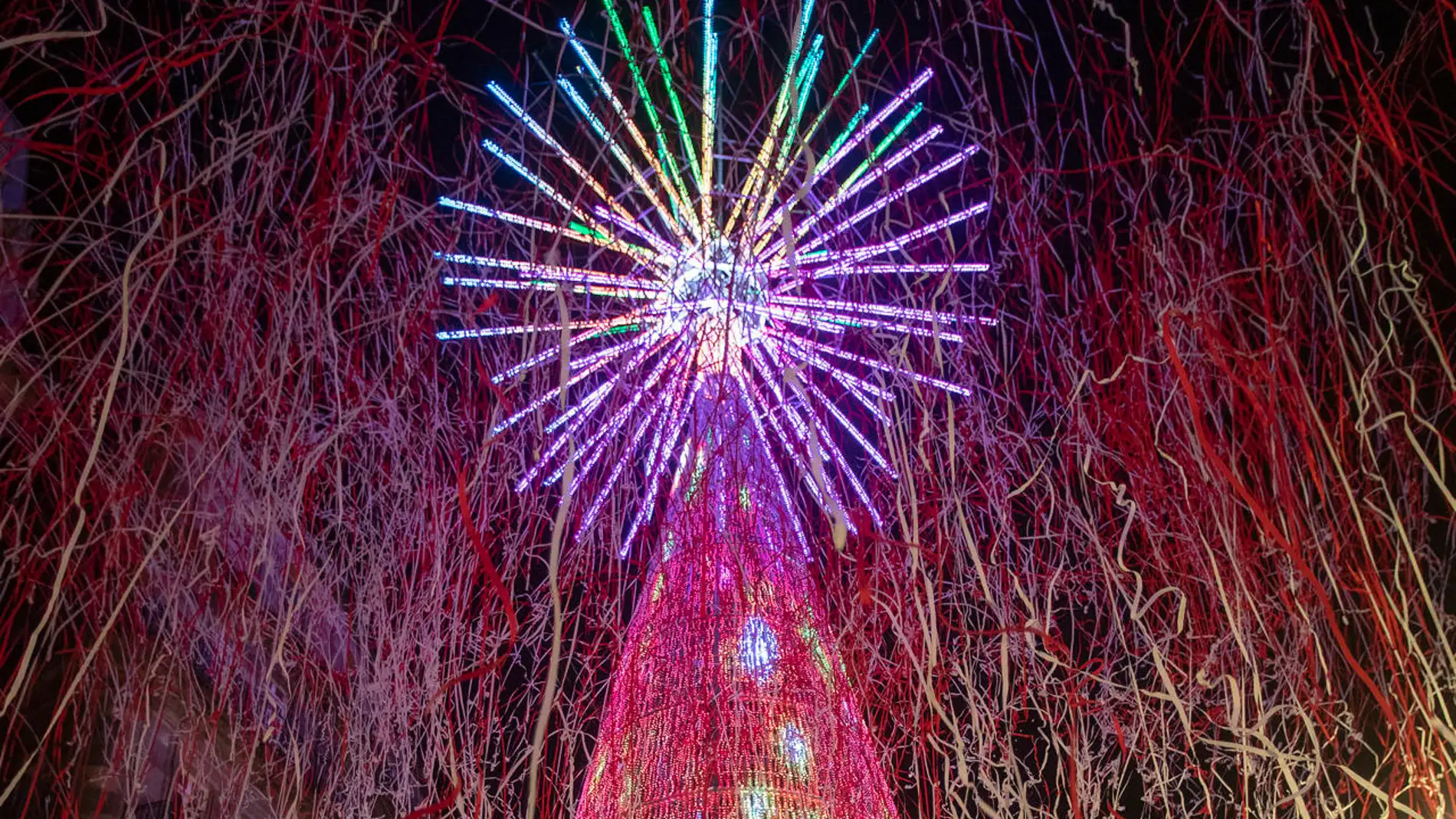 Vigo enciende sus luces de Navidad con el "mejor árbol del planeta"
