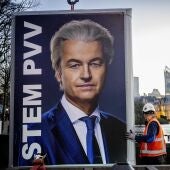 Cartel de la campaña del líder ultraderechista Geert Wilders en Países Bajos