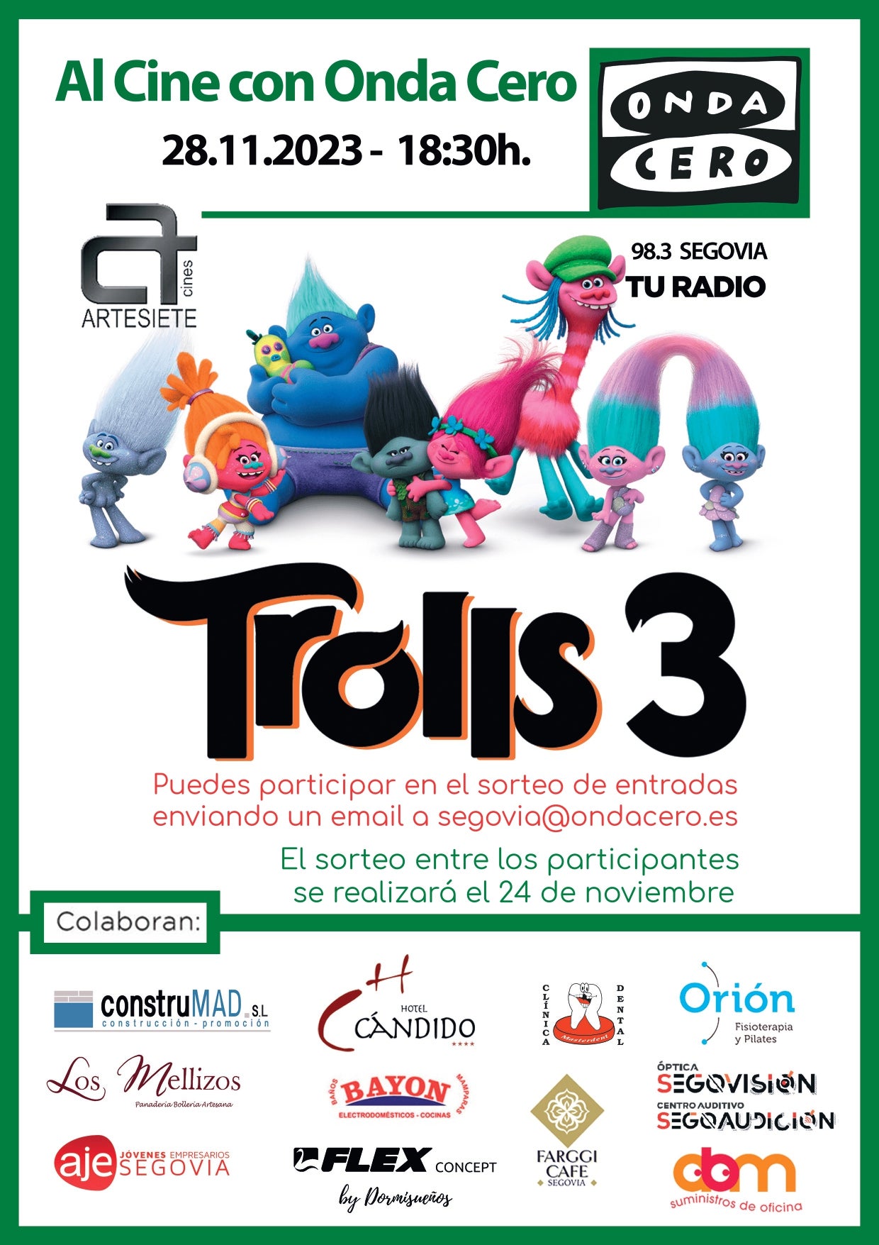 Sorteo de entradas para el cine- TROLLS 3 Sorteo de entradas para el cine- TROLLS 3