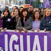 Ministras socialistas en la manifestación del 25N en Madrid