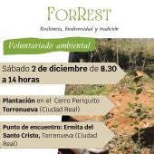 Cartel actividad voluntariado ambiental Cerro Periquito (Torrenueva)