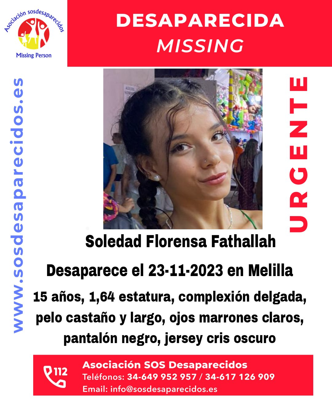 La menor desaparecida en Melilla podría estar en Málaga La menor desaparecida en Melilla podría estar en Málaga