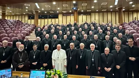 Los obispos españoles niegan que el papa les haya dado "un tirón de orejas" a cuenta de los abusos en la Iglesia Los obispos españoles niegan que el papa les haya dado "un tirón de orejas" a cuenta de los abusos en la Iglesia