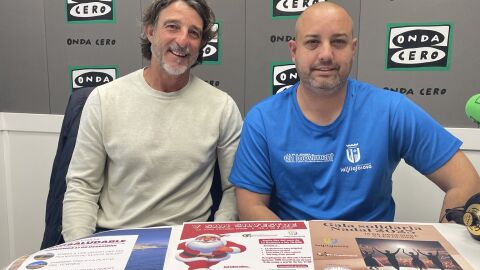 Peyo Lloret y Miguel Olcina, concejal de deportes de la Vila Joiosa y coordinador del programa 'La Vila en Moviment'.