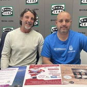 Peyo Lloret y Miguel Olcina, concejal de deportes de la Vila Joiosa y coordinador del programa 'La Vila en Moviment'. Peyo Lloret y Miguel Olcina, concejal de deportes de la Vila Joiosa y coordinador del programa 'La Vila en Moviment'.