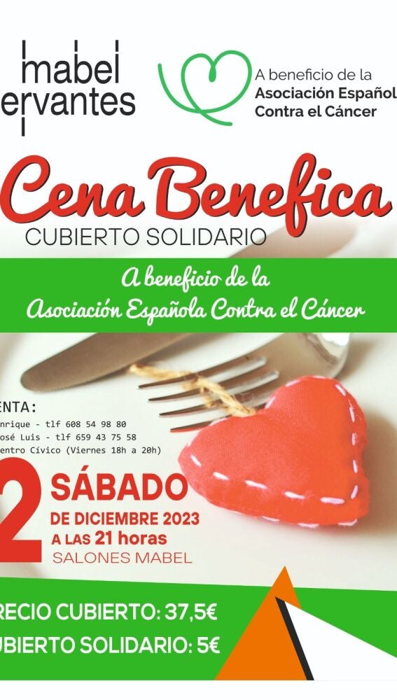 Cena Cáncer 2023, cartel Alcázar