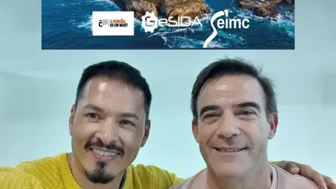 Los doctores Daniel Patiño y José Barberá, desde GESIDA 2023 Los doctores Daniel Patiño y José Barberá, desde GESIDA 2023