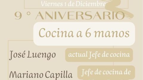 Cena a 6 manos del 9&ordm; aniversario
