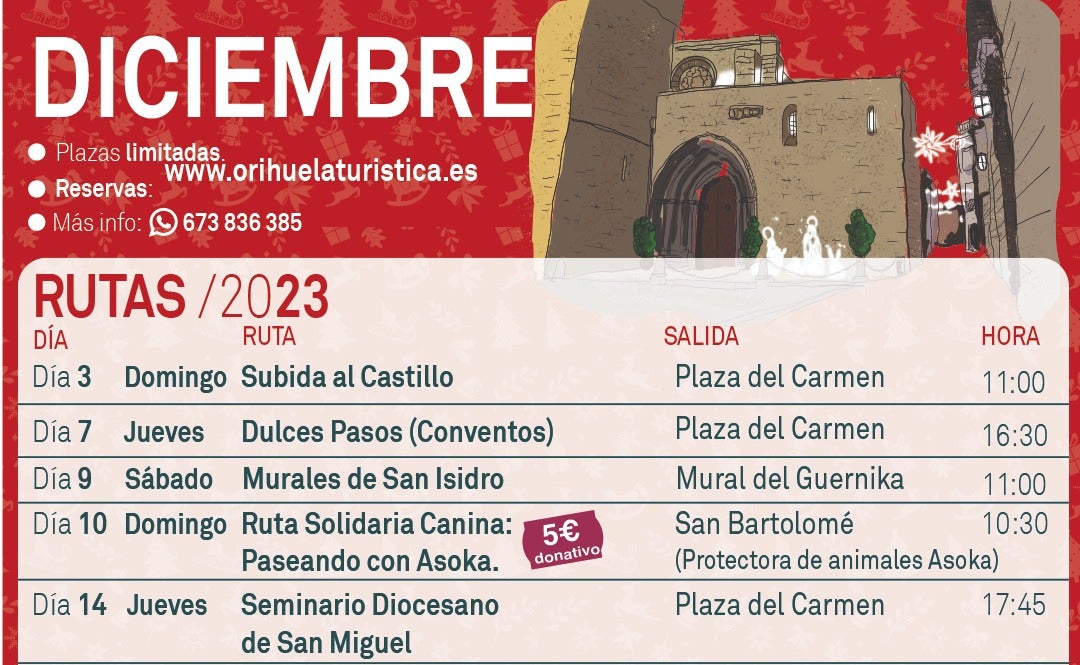 Turismo programa unas rutas de diciembre solidarias, con ASOKA, con belenes y dulces conventuales Turismo programa unas rutas de diciembre solidarias, con ASOKA, con belenes y dulces conventuales