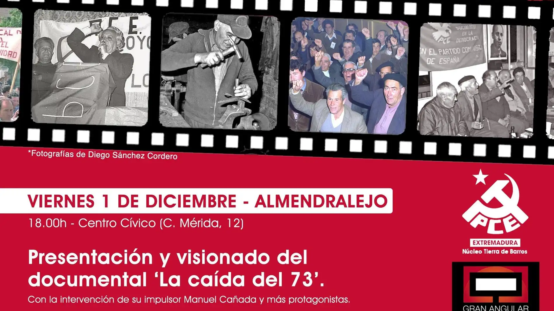 Almendralejo acoge la presentación de un documental sobre la "detención" y "tortura" de 160 militantes extremeños del PCE en 1973