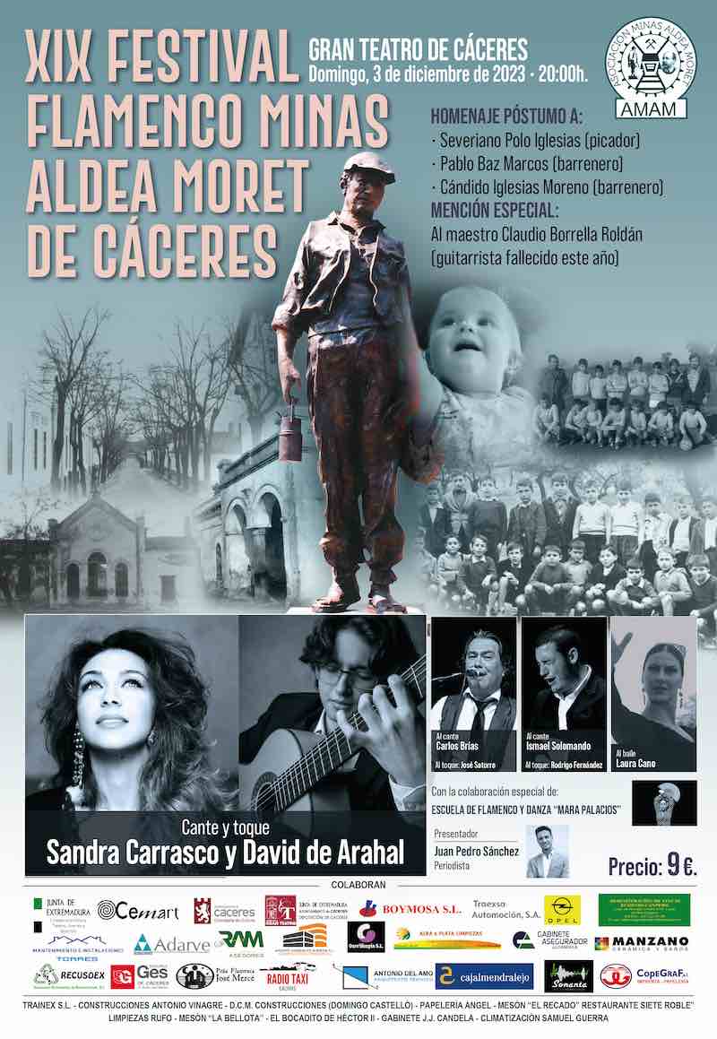 El Gran Teatro de Cáceres acoge este domingo el XIX Festival Flamenco de las Minas de Aldea Moret El Gran Teatro de Cáceres acoge este domingo el XIX Festival Flamenco de las Minas de Aldea Moret
