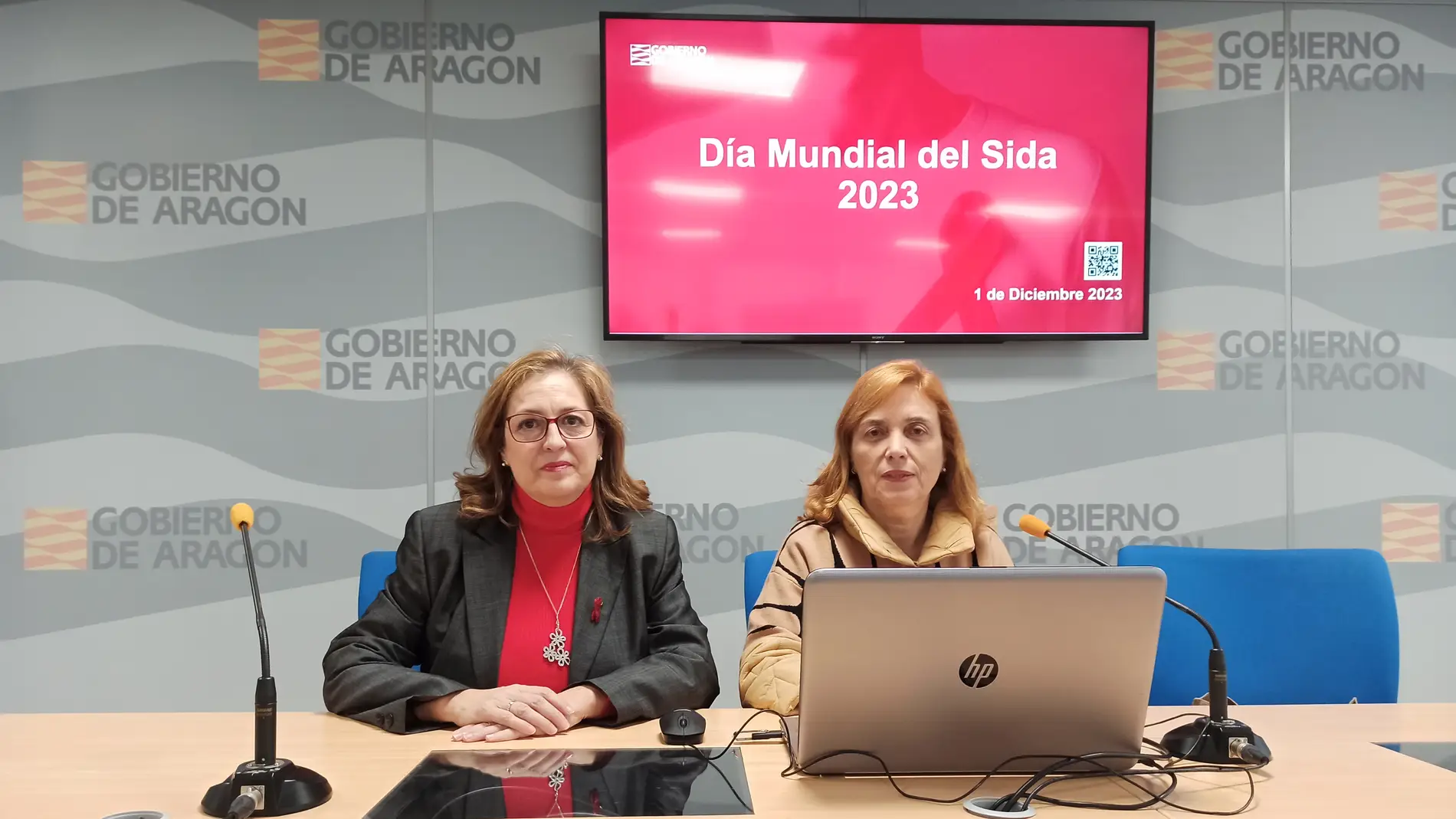 Rosa Martínez y Pilar Gayán, durante la rueda de prensa