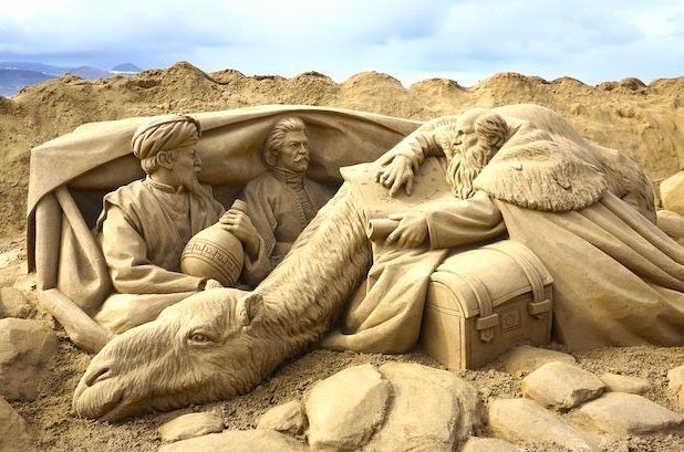 El Belén de Arena de la playa de Las Canteras cumple 18 años El Belén de Arena de la playa de Las Canteras cumple 18 años